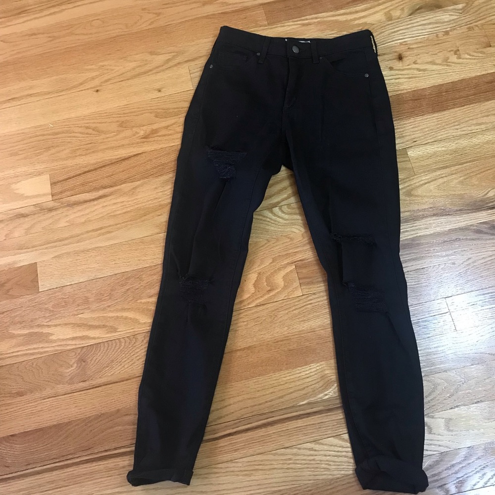 Topshop Moto Leigh Black Pants W25 L30